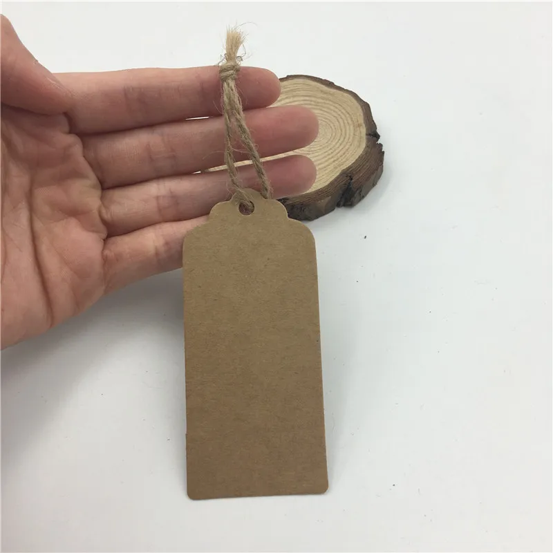 100 шт./лот белые черные коричневые бирки из крафт-бумаги этикетка на голову