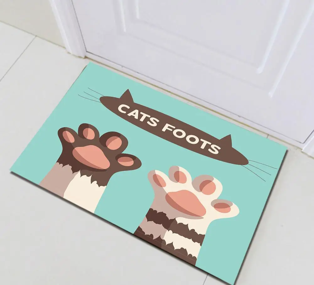 13649 60*40 Kids Cute Cats Pug Dog Cartoon Animal Door Bath Mats Memory Foam Anti Slip Soft Rug for Bedroom Toilet Floor Kitchen Home - Цвет: 13649