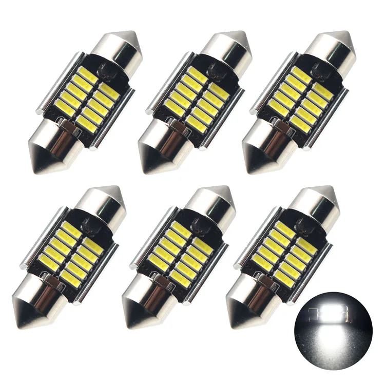 Светодиодная лампочсветильник C5W без ошибок 31 мм 36 39 42 Festoon C10W 4014 SMD автомобильный