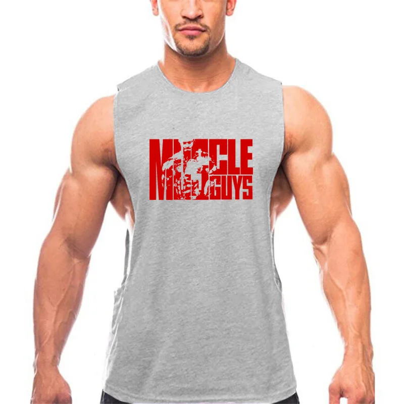 Muscleguys одежда 2020 летние мужские майки модные с круглым вырезом без рукавов