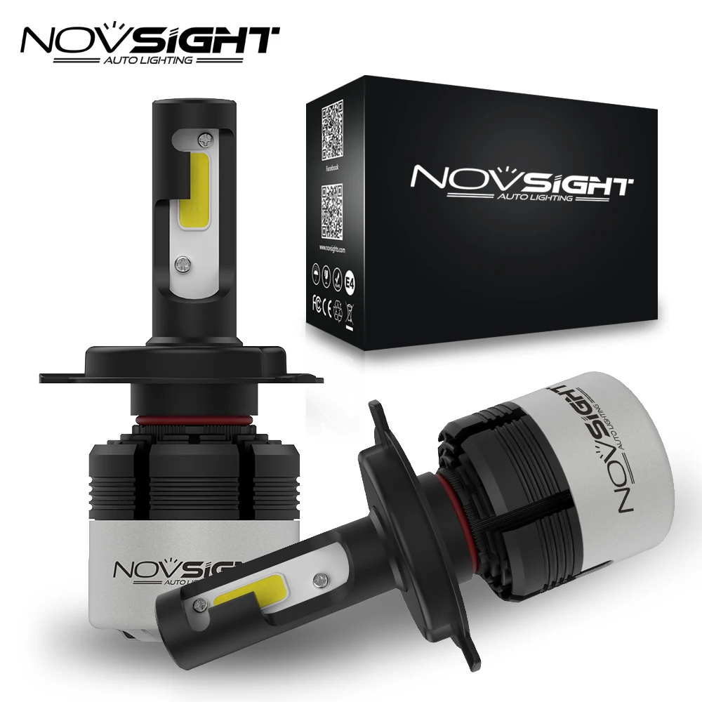 Светодиодный налобный фонарь NOVSIGHT H4 для автомобиля 72 Вт 9000LM Hi Lo Beam светодиодный 12