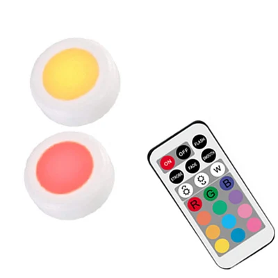 1 remote 2 lamps Беспроводной под шкаф светодиодный светильник с пультом дистанционного управления RGB 12 цветов с регулируемой яркостью сенсорный датчик шкаф лестница настенный светильник Ночной лампы шкафа - Цвет: 1 remote 2 lamps