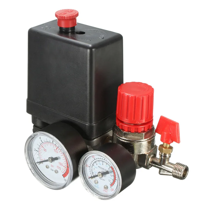 Регулируемый воздушный регулятор с четырьмя отверстиями 7 25 125 PSI|compressor pressure switch|psi