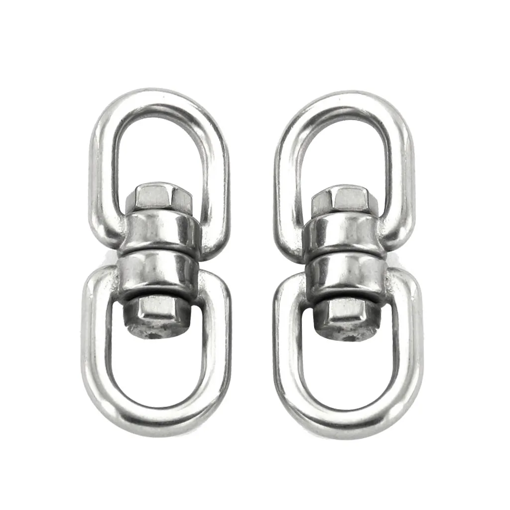 

2 Pieces Stainless Steel Rotating Quick Hooks Buckles Carabiner Clips for Outdoor Rock Climbing Hiking Equipment