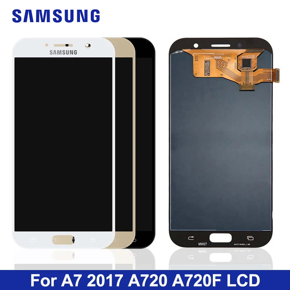 A720F lcd для samsung Galaxy A7 SM-A720F A720F A720 дисплей сенсорный экран дигитайзер в сборе для samsung A720 экран lcd
