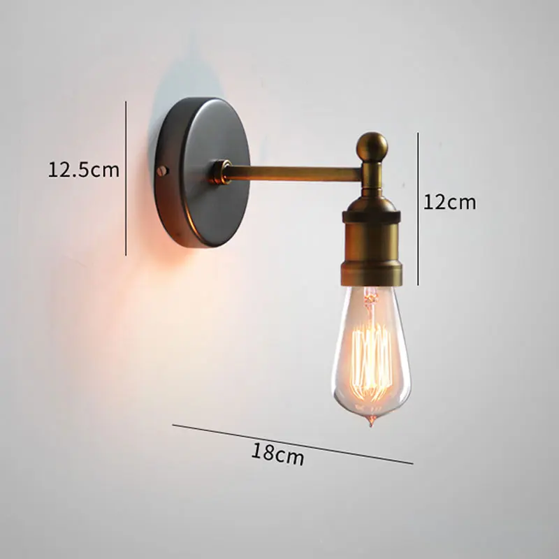 Vintage Industrial Wall Lamp American Retro Light Living Room Bedroom Bathroom Balcony Bar Gangway E27 | Лампы и освещение
