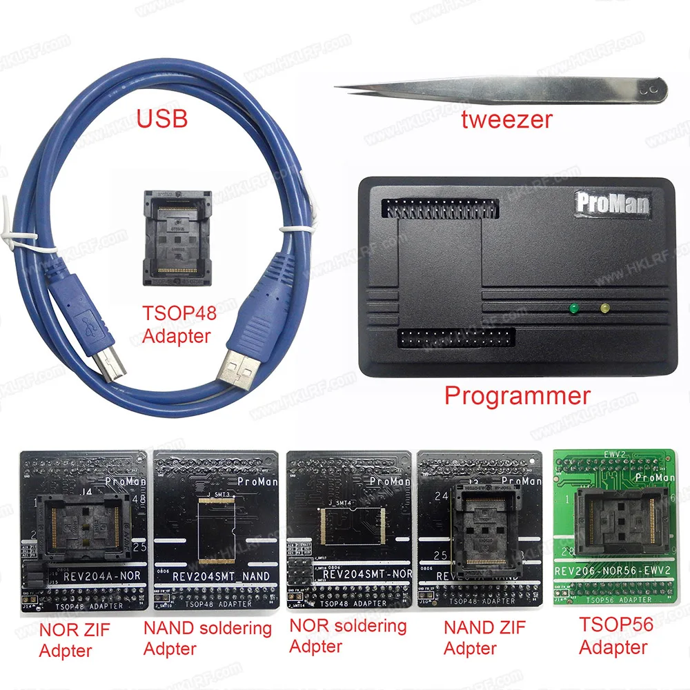 NAND ProMan профессиональный программист TL866 PLUS программатор + TSOP48 адаптер TSOP56 копия