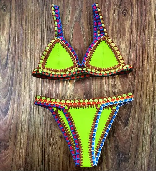 Бикини 2017 Vintage Ручной Чайник Bikinis Женщин Из Двух Частей Набор Купальник
