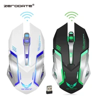 zerodate 2 4g wireless mouse rechargeable gaming optical mouse 2400dpi mice for pc laptop computer ergonomics original