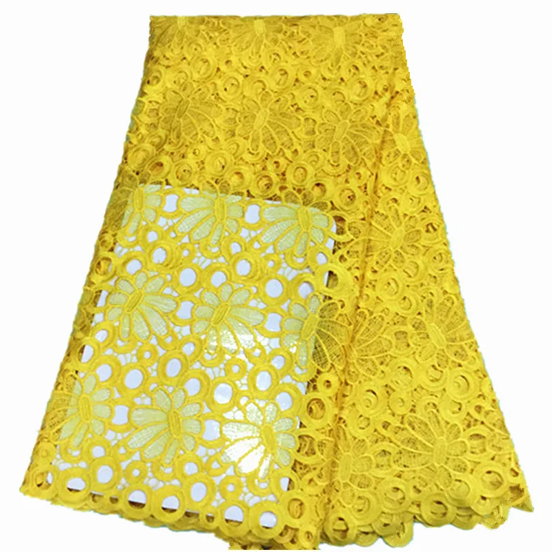 yellow African Cord Lace Fabrics Fabric For Wedding high quality african lace fabric 2017 | Дом и сад