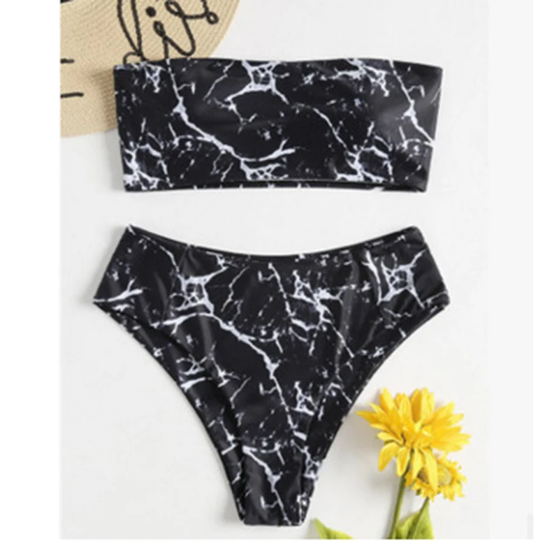 JRNNORV черный женский сексуальный купальник с высокой талией бикини набор топ