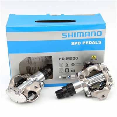 Silver SHIMANO PD-M540 MTB горный велосипед без клипса педали с SPD бутсы - Цвет: Silver