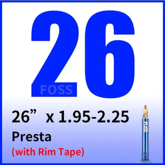 Foss MTB велосипедная внутренняя трубка ударопрочная прокол 26*1,35-1.75C Presta Schrader горный велосипед AV/FV аксессуары для шин - Цвет: 26 x 195 to 225 FV