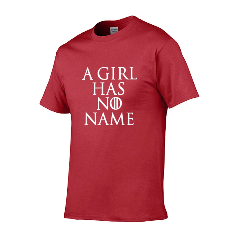 Siemnino A Girl has No Name Funny T Shirt men/Women Short Sleeve Cotton Game of Thrones T-shirt Arya Stark T-Shirts | Мужская одежда