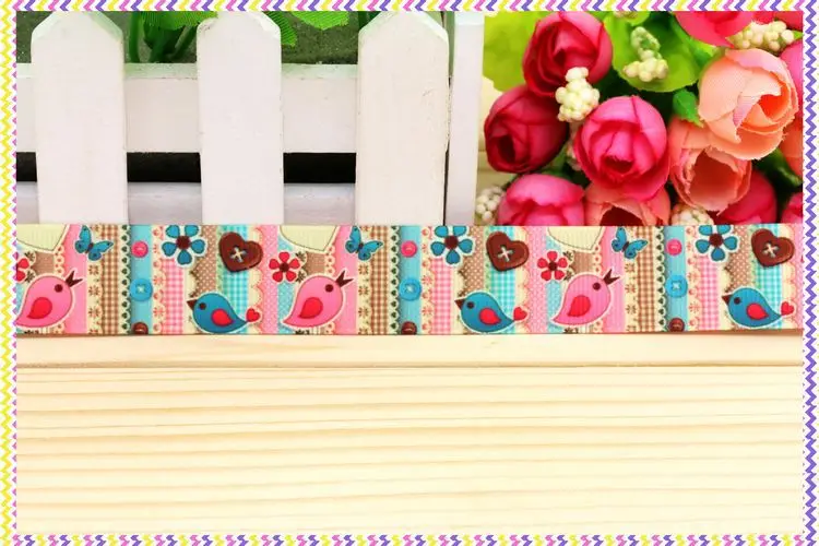 DHK 7/8'' 5yards bird printed grosgrain ribbon headwear hair bow diy party decoration OEM Wholesale 22mm C761 | Дом и сад