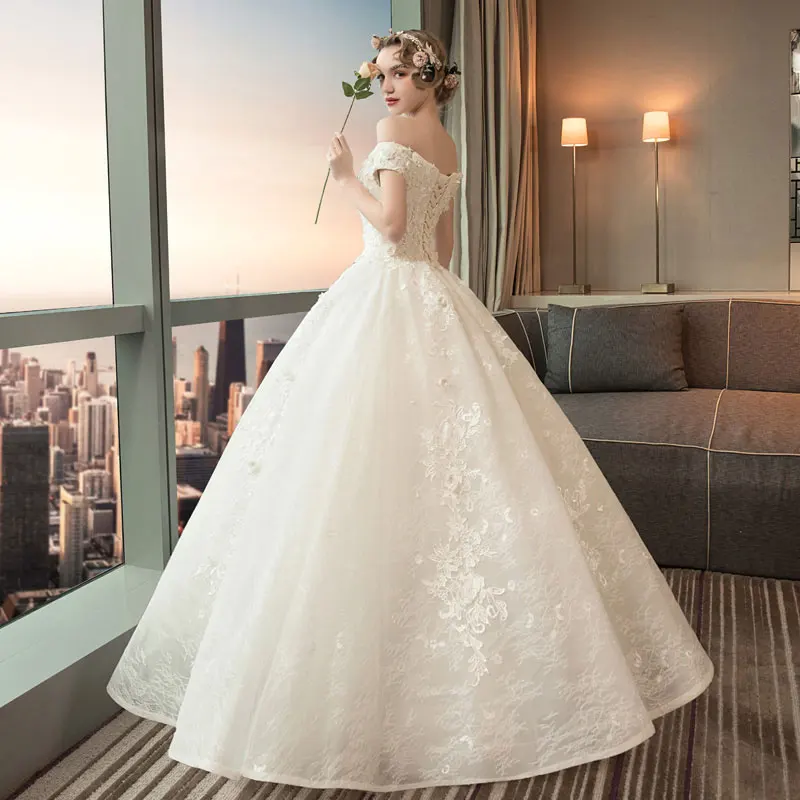 Модное Новое поступление Элегантное свадебное платье Vestido de Festa бальное с цветами