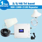 lintratek Tri Band Repeater 2G 3G 4G GSM 900mhz dcs 1800 WCDMA 2100MHz Усилитель Мобильный сотовый усилитель сигналов 90018002100 4g усилитель сигнала репитер бустер репитер gsm интернет антена с усилителем усилитель