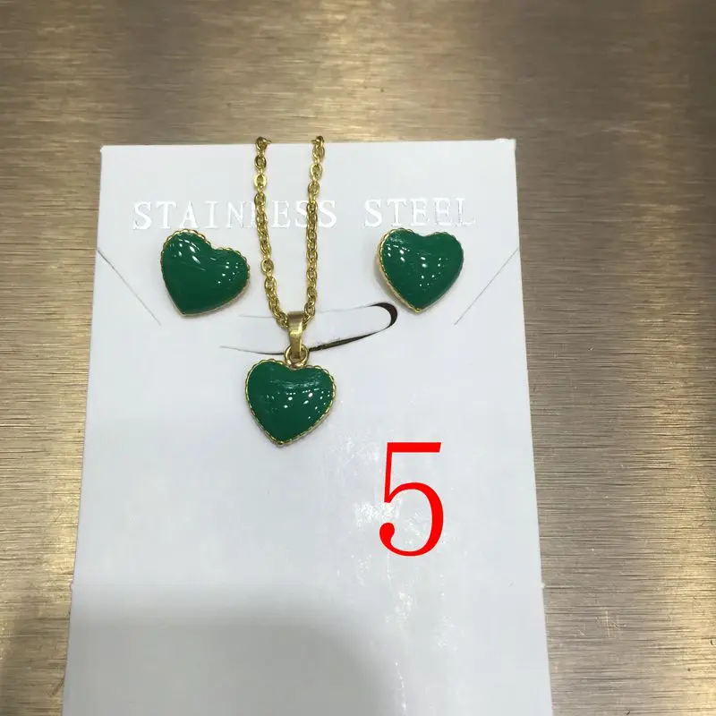 Mother's Day gift Valentine's Christmas Fashion Jewelry Sets stainless steel set for woman Earrings and pendant | Украшения и