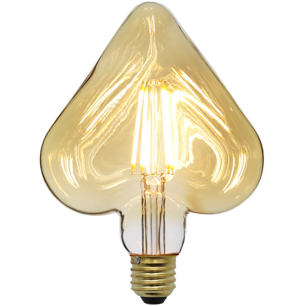 В форме сердца светодиодная лампа Эдисона в звезды 220/240 4 Вт E27 нить виде клетки