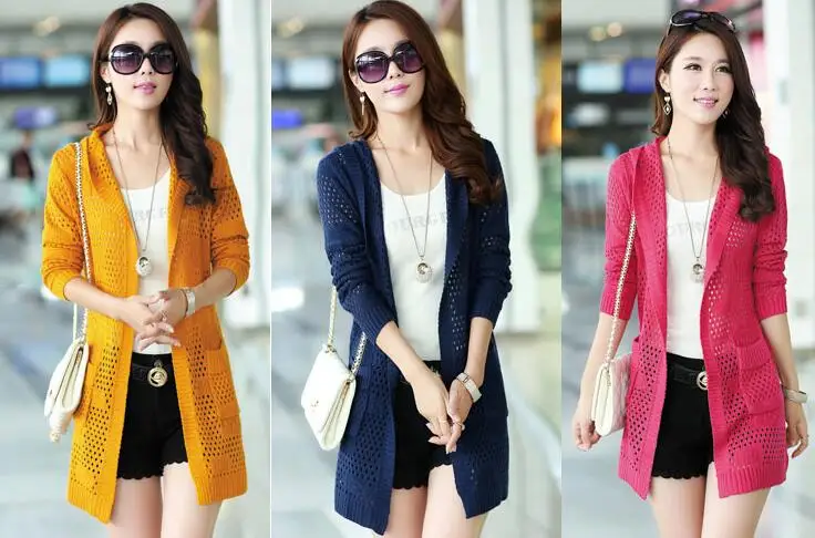 2020 Cardigans for women Spring Autumn New Women's Knitting Cardigan Coat Sweater For Women Hooded Plus Size Cape K0032 |