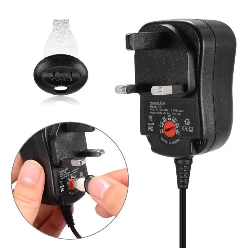 EastVita 4.5V 5V 6V 7.5V 9V 12V 2A 2.5A AC DC Adaptor Adjustable Power Adapter Charger Supply for Camera Phone PC led strip r29 |