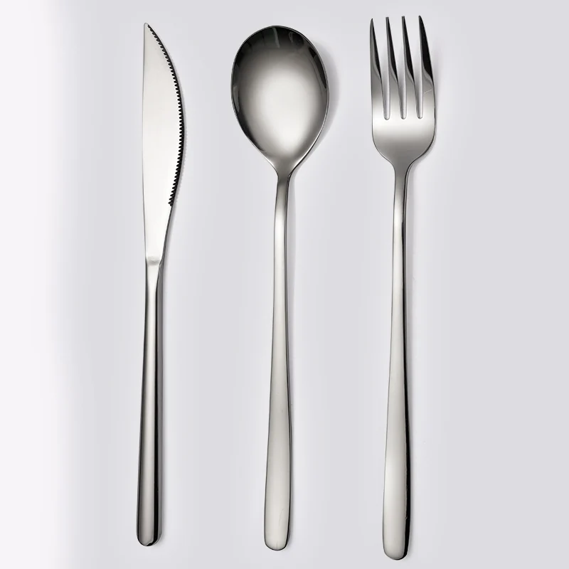 knife fork spoon A JueQi набор посуды столовые приборы из нержавеющей стали 304 посуда кухонная посуда включает нож вилка чайные ложки 18/10 - Цвет: knife fork spoon A