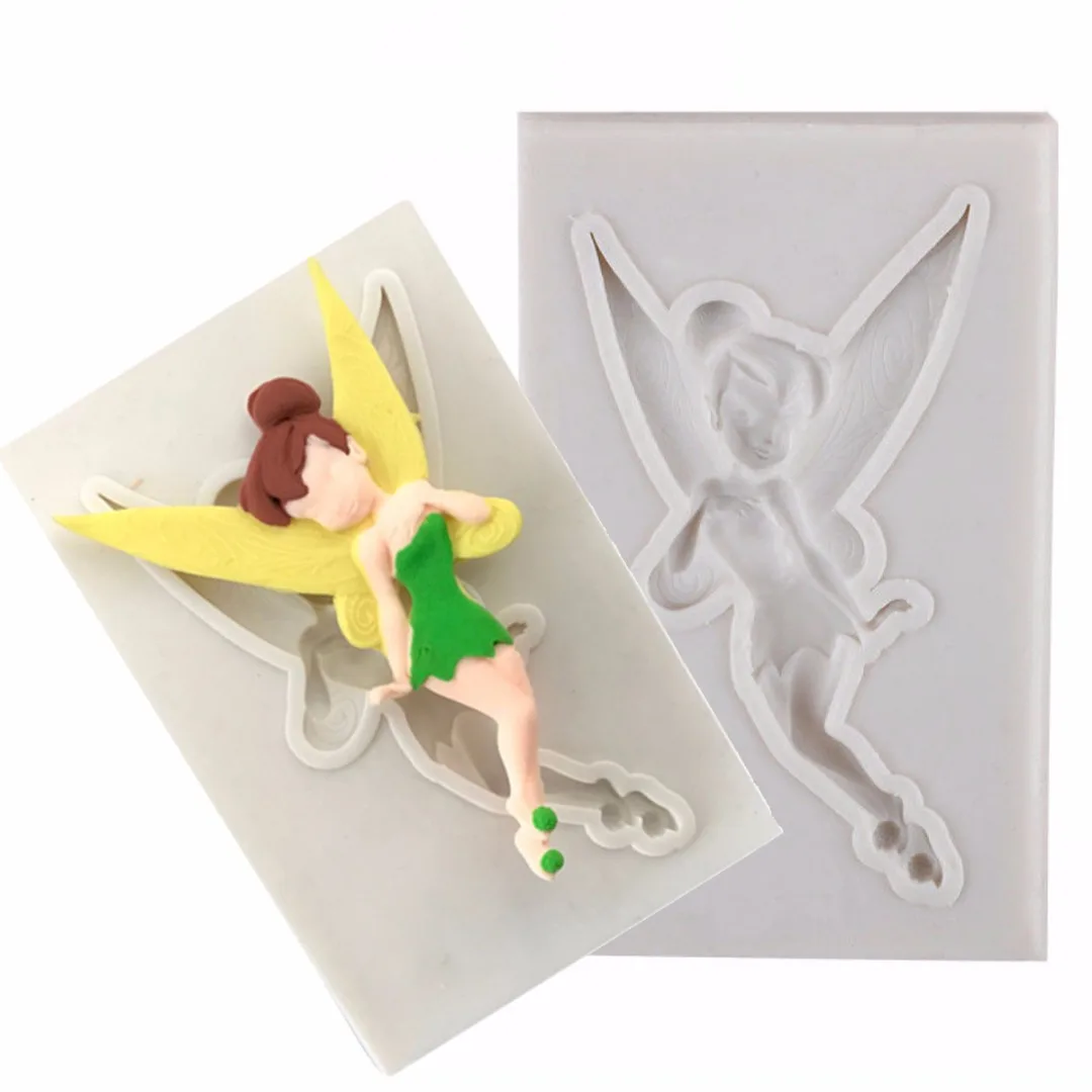 3D фея рисунок силиконовая форма для помадки торт сахарный шоколадный