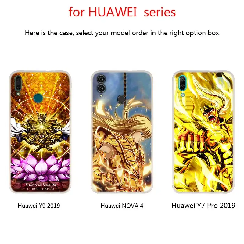 Телефонные чехлы Saint Seiya для Huawei Mate 30 20 10 Lite Pro мягкий силиконовый чехол Y9 2019 2018 Nova 5T