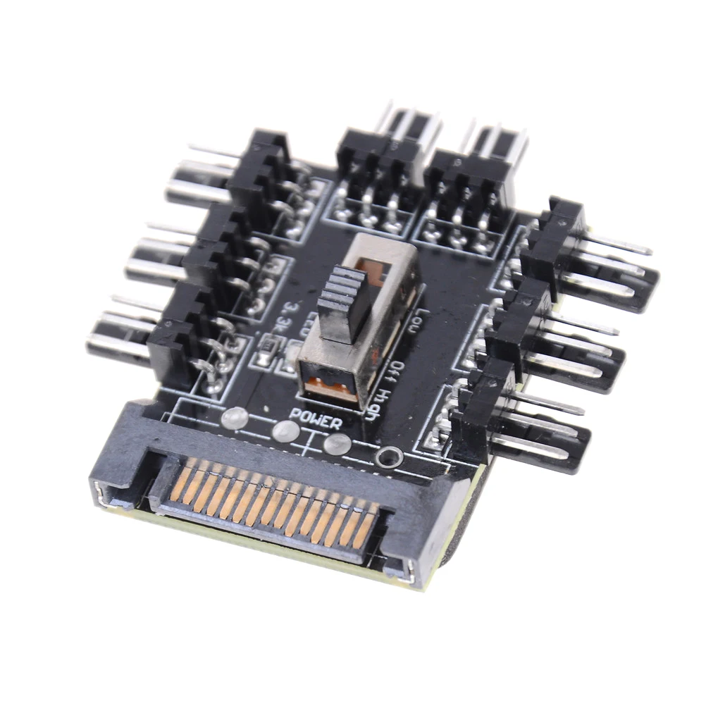 ПК 12 в SATA 1 до 8 3pin разъем питания PCB адаптер 1To способ охлаждения разветвитель