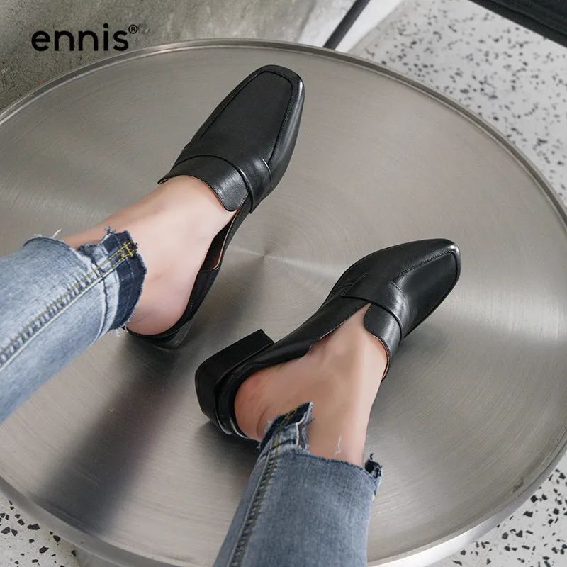 ENNIS/ г.; замшевые мокасины для женщин; модная обувь из натуральной кожи на плоской подошве; Новейшая весенняя обувь без задника; повседневная обувь для мам; C852