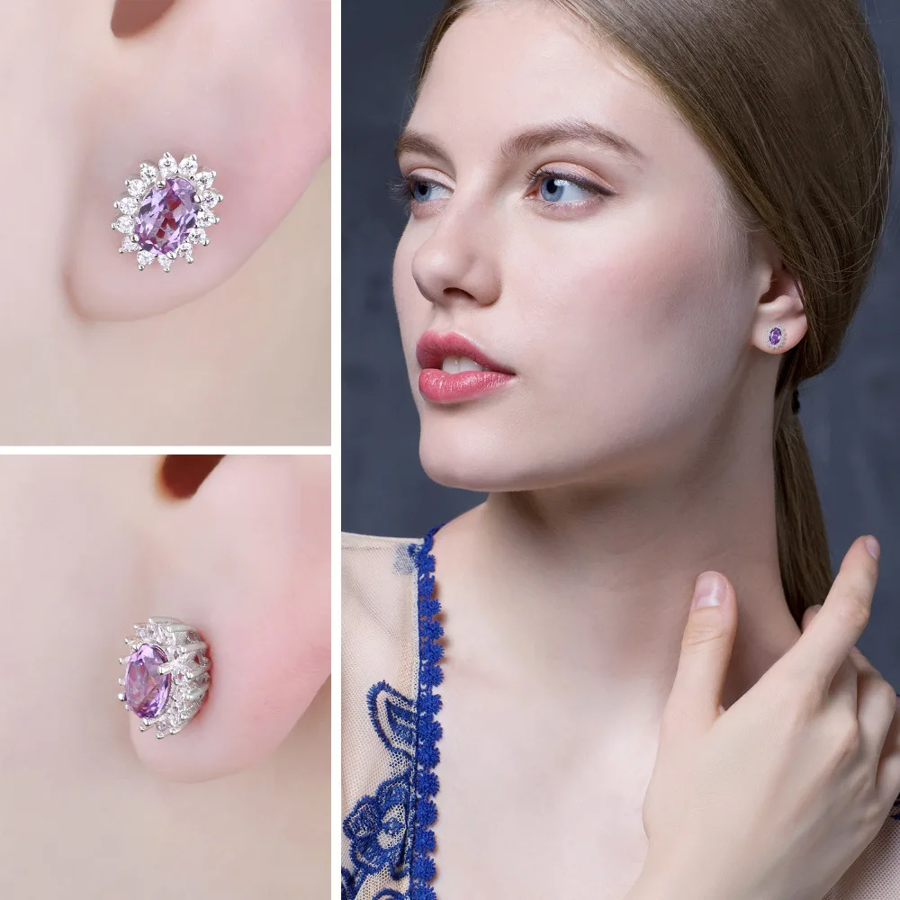 Jewelrypalace Овальный 2.5ct Александрит сапфир Серьги-гвоздики для Для женщин
