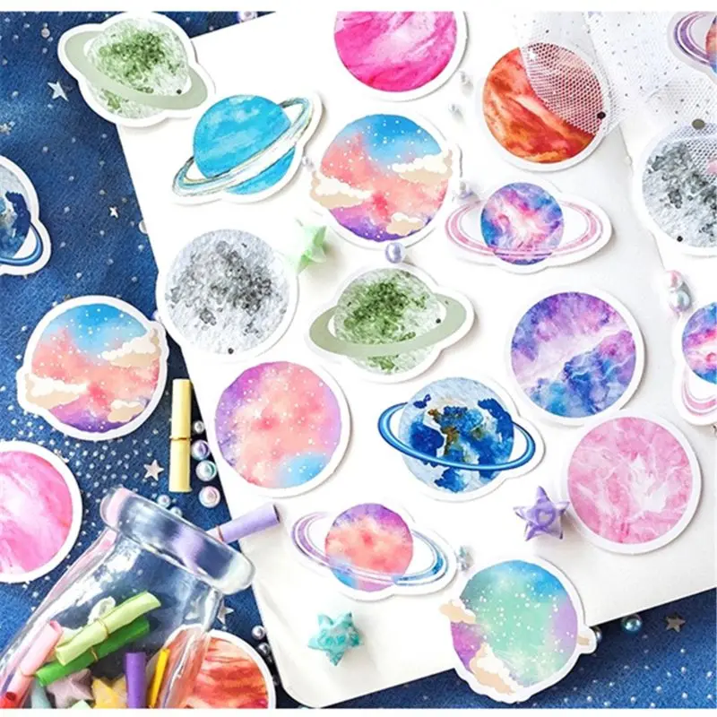 45PCS No.23 Planet Stars Stickers for Kids Educational Learning Gift Celestial Body On Notebook Laptop Snowboard | Игрушки и хобби