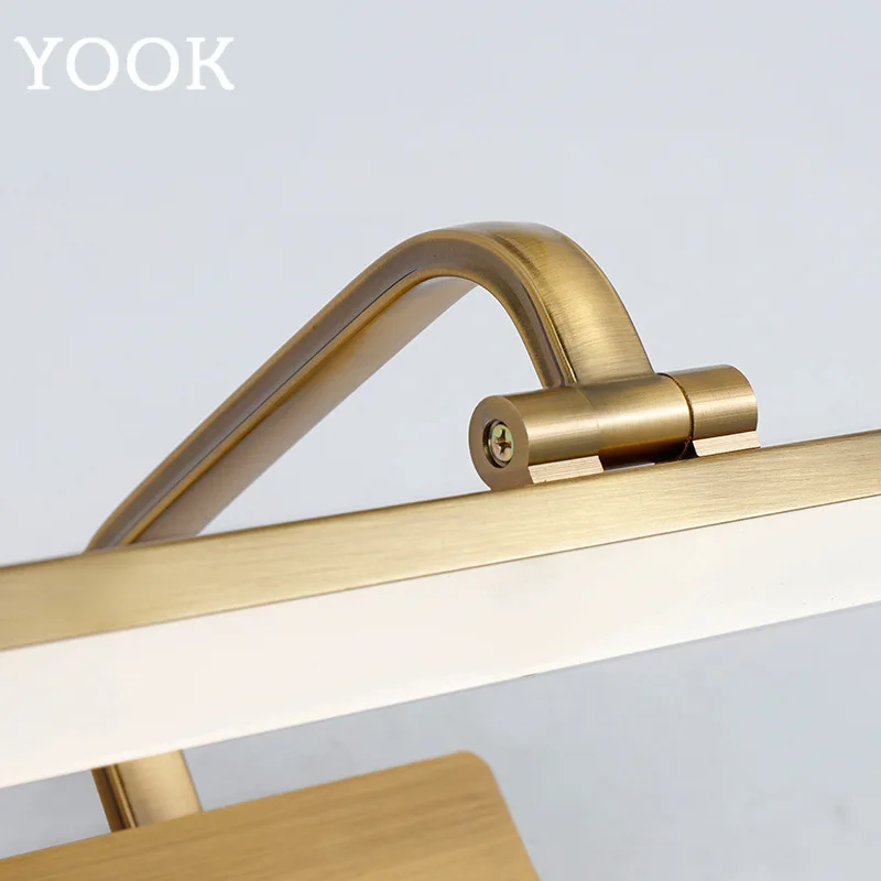 YOOK 68cmX23cm Ретро светодиодная настенная лампа для ванной комнаты зеркальный шкаф