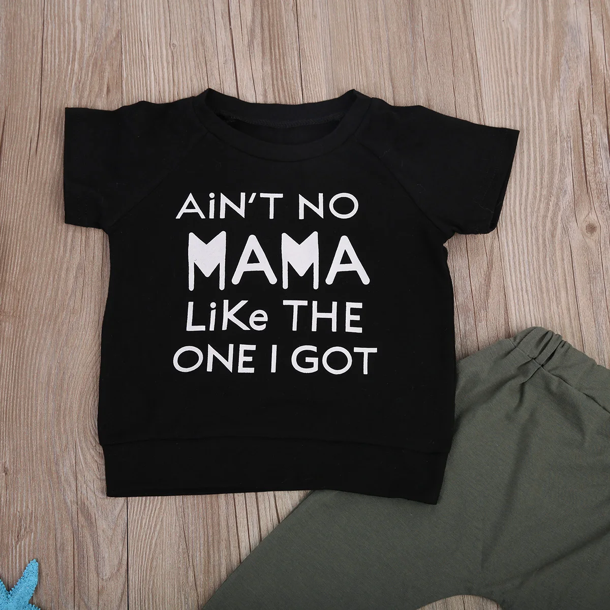 Одежда для новорожденных мальчиков футболка с короткими рукавами топ + длинные