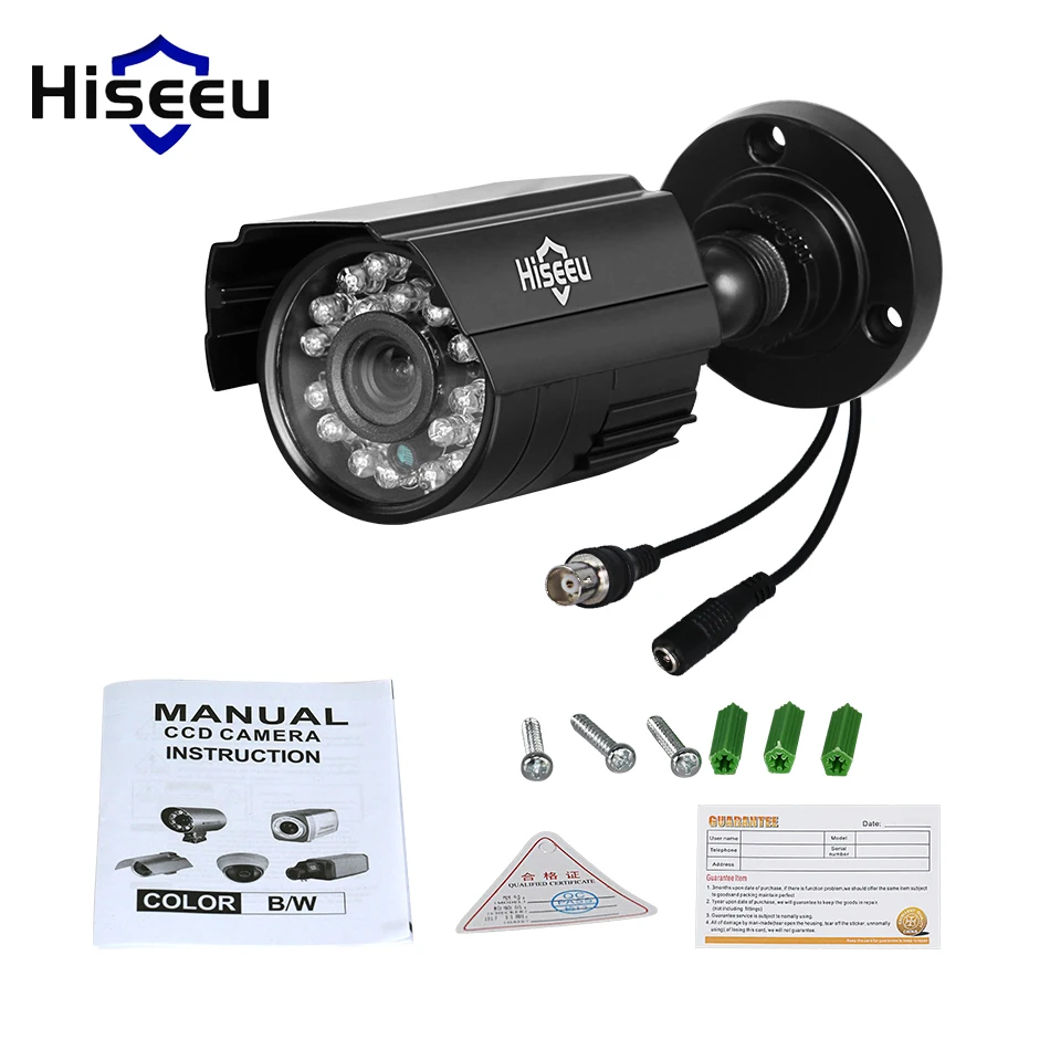 Hiseeu, 720 P, 1080 P, AHD камера, металлический чехол, для улицы, водонепроницаемая, пуля, CCTV камера, камера наблюдения, для cctv DVR системы безопасности