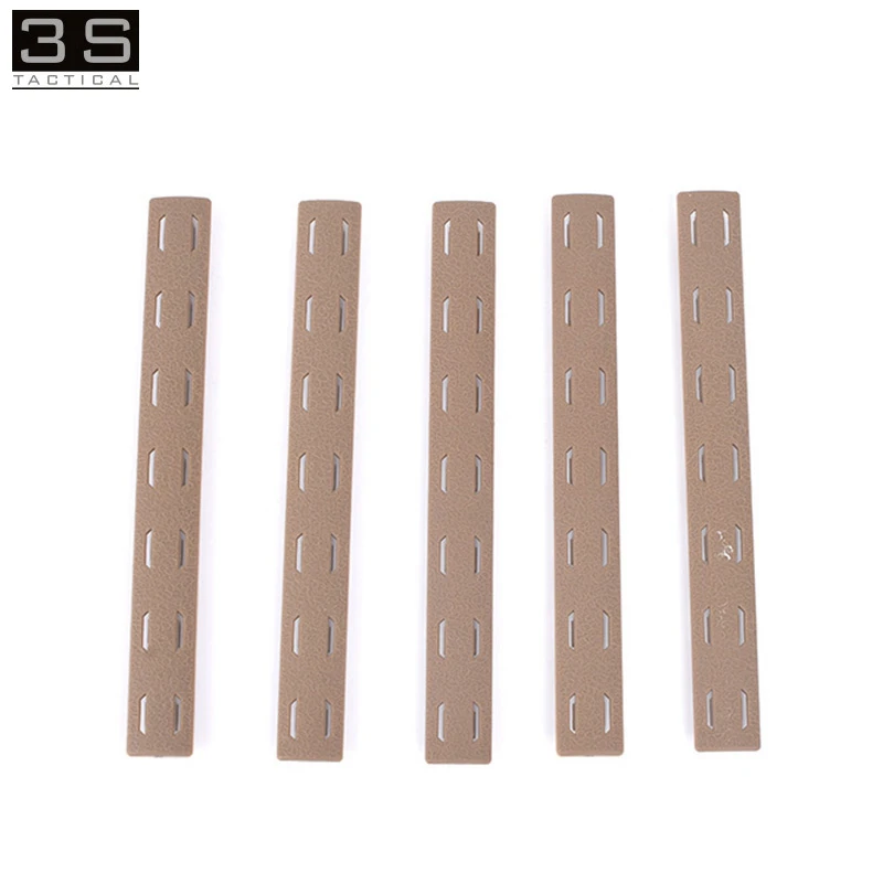 5 шт. BCM M Lok Rail Cover panel комплект для Mlok Handguard Free Float Handguard Airsoft 140*16 мм - Цвет: DE