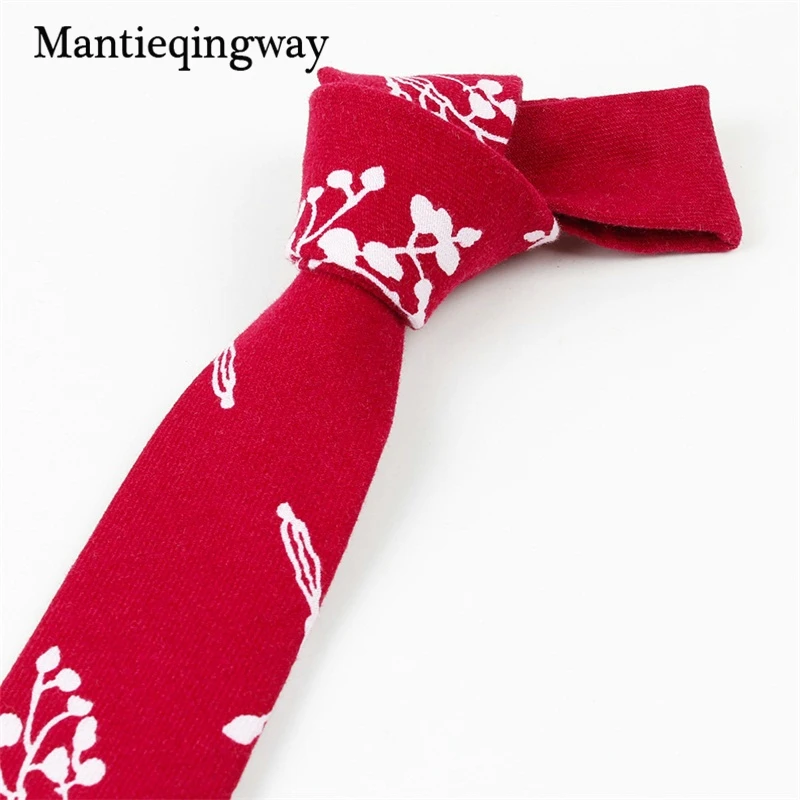 Mantieqingway 6 см модные мужские хлопковые цветочные печатные полосатые свадебные галстуки Тонкий Повседневный Бизнес Gravatas аксессуары Галстуки