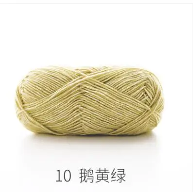 10 swan yellow green 130 м/50 г/Радуга сегмент окрашенная пряжа шерсть DIY ручной работы вязаный детский свитер шапка шарф диванная подушка - Цвет: 10 swan yellow green
