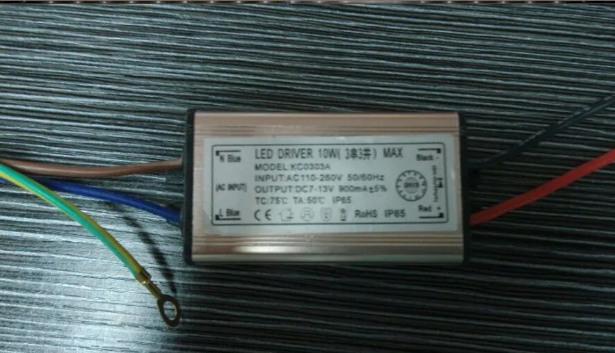 DC 7 13V 900ma 10W Водонепроницаемый ip66 электронный светодиодный драйвер для наружного