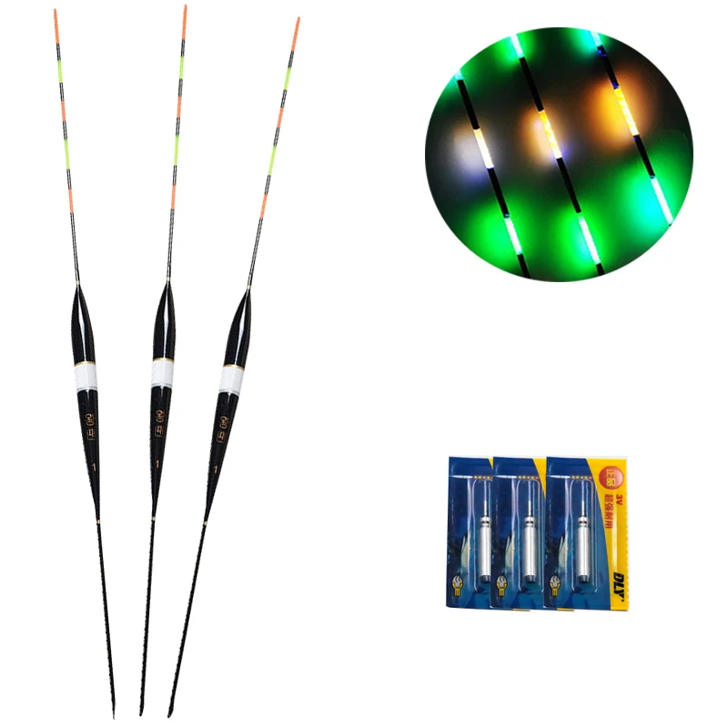 

1PC Luminous Electronic Float LED Fishing Float Electric Flotador Light + Battery Deep Water Buoy Fishing Tackle