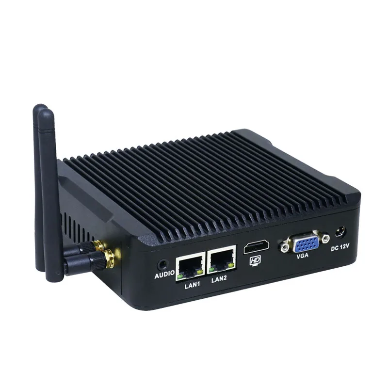 Новые slim Компьютер Intel 4 ядра Celeron J1900 безвентиляторный мини-ПК с windows 7 мини-ПК HTPC tv КОРПУС 2,0 ГГц Wi-Fi, Настольный ПК