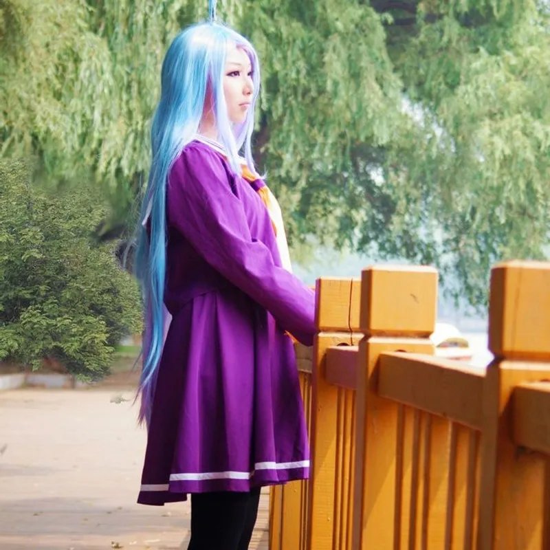 Костюм Широ для косплея No game no life женская одежда на Хэллоуин парик матросский