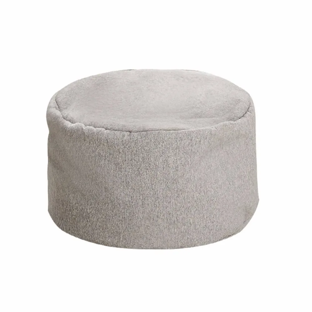 Light Grey Подставка для ног табурет круглый мягкий пуфик сиденье прекрасный твердый пуфик-табурет 5 деревянных чехлов для стульев гостиной современный табурет для ног - Цвет: Light Grey