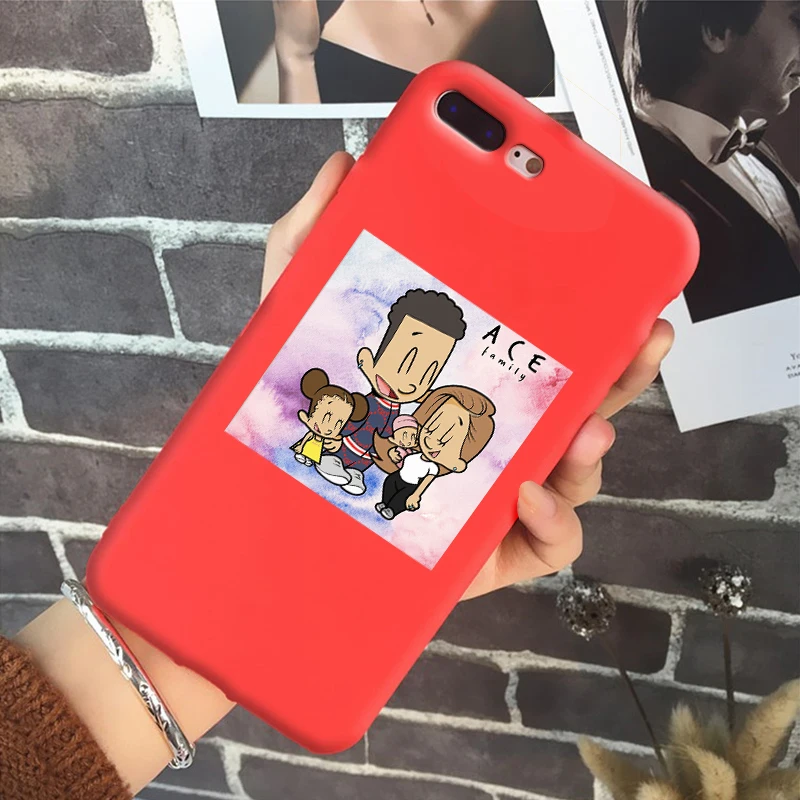 Ace family Мягкий силиконовый чехол ярких цветов для IPhone X XS XR Max 8 8 plus 7 7 plus 6s 6s Plus Лучший дизайн, чехол для телефона - Цвет: R-536