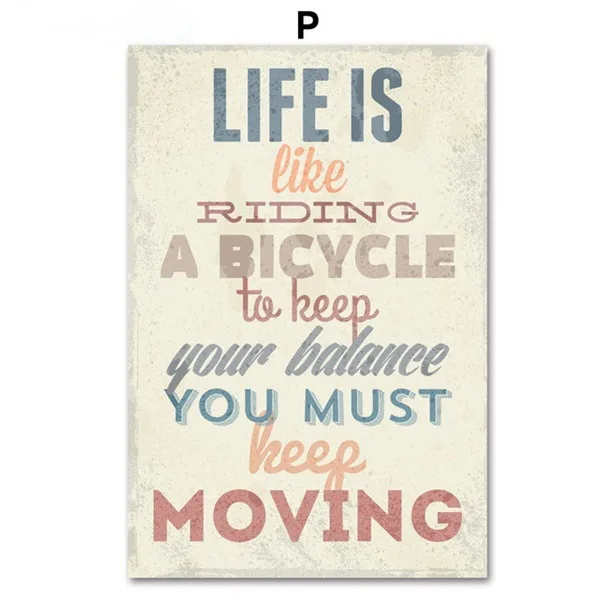 Gohipang Motivational Typography Life Quotes A4 Vintage Retro Art Prints Poster Hippie Wall Pictures Canvas Painting Home Decor