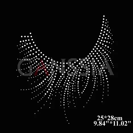 

Nice round neckline hotfix rhinestones Heat transfer design motif Rhinestone applique Sewing accessories(ss-3735)