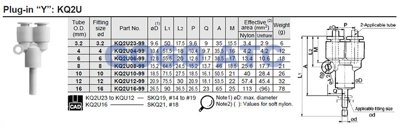 SMC тип фитинги KQ2U типа одно касание плагин &quotY&quot три способа трахеальной