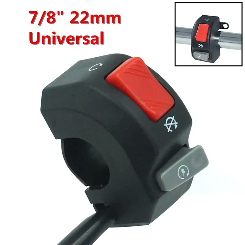 12 В переключатель противотуманной фары на руль мотоцикла квадроцикла скутера 7/8 |