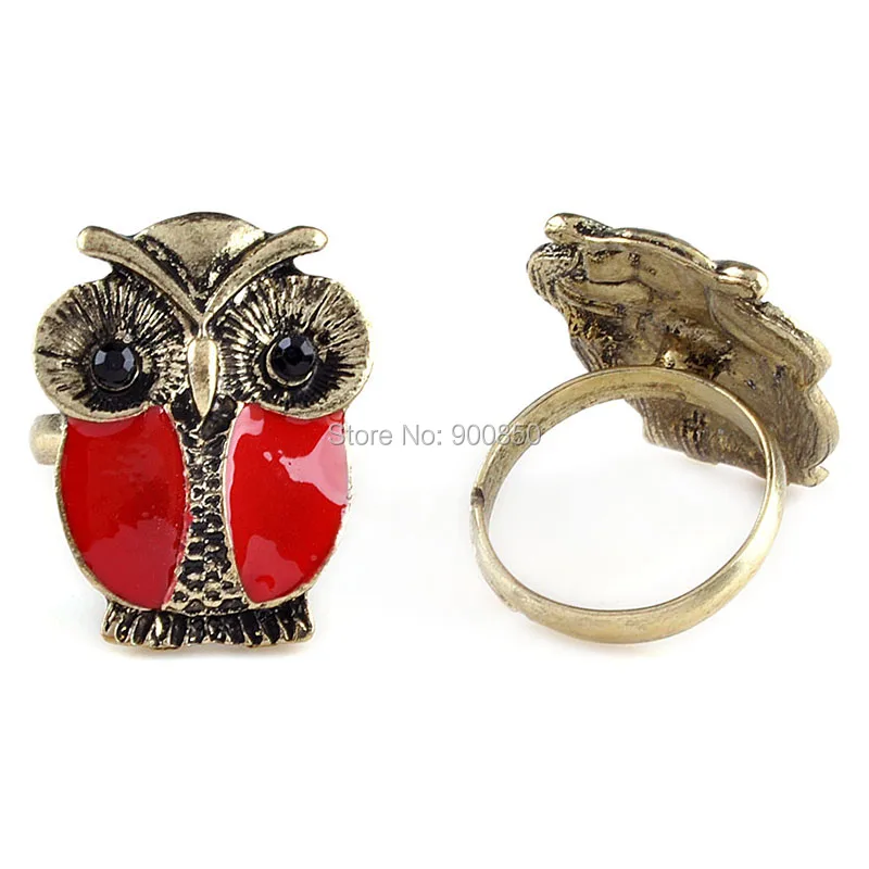 Retro Big Insect/Owl/Bee Shaped Women Men Rings New Design Exaggerated Antique Bronze Alloy Jewelry | Украшения и аксессуары