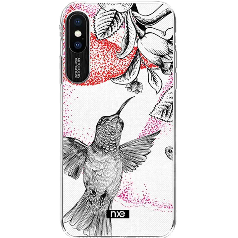 Тонкий чехол с рисунком чернил в китайском стиле птица цветок бабочка тисненый